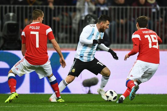 Football friendly Russia vs. Argentina