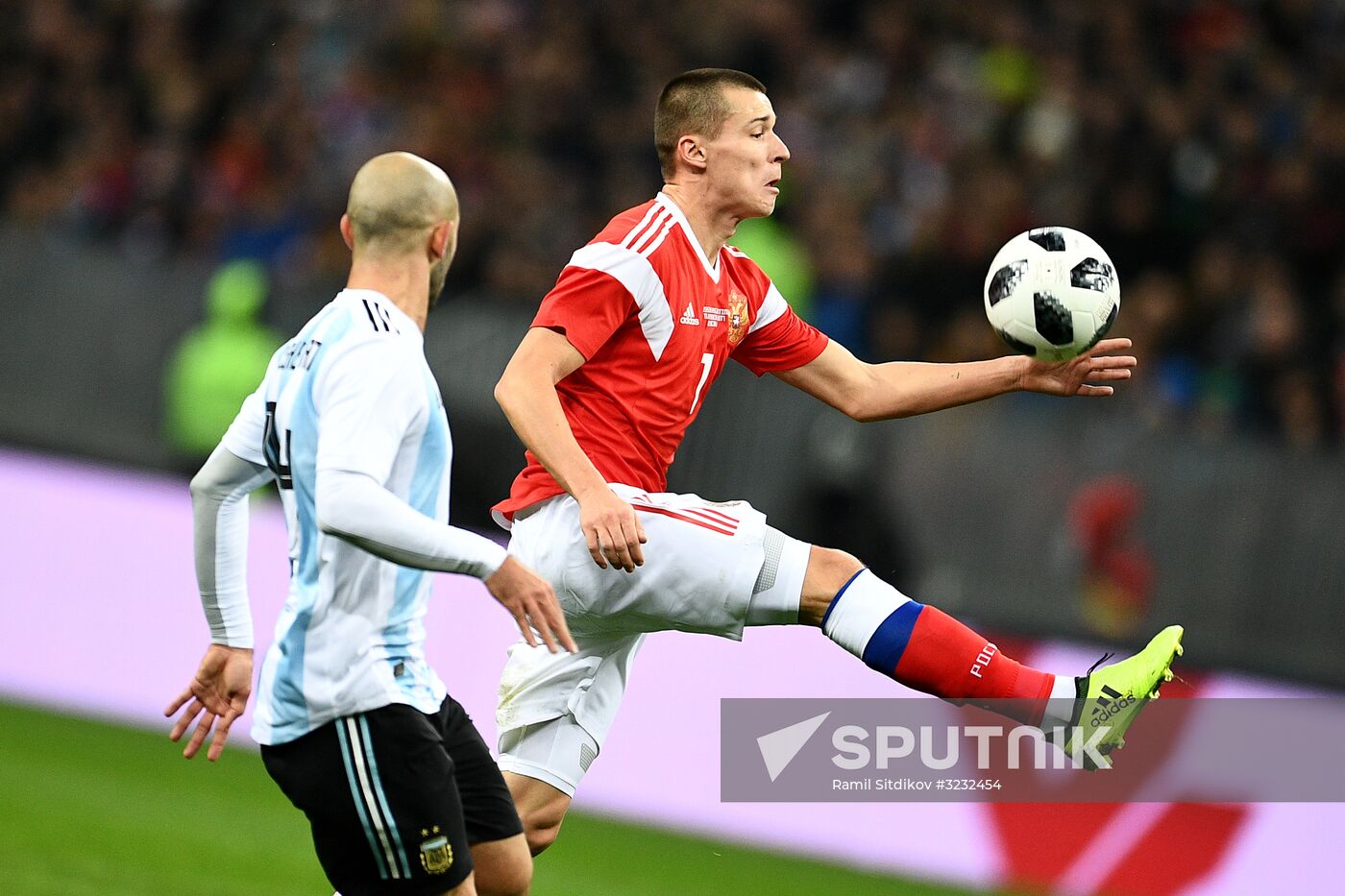 Football friendly Russia vs. Argentina