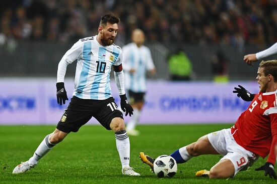 Football friendly Russia vs. Argentina