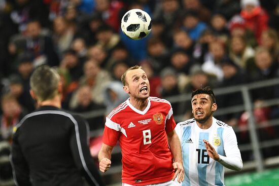Football friendly Russia vs. Argentina