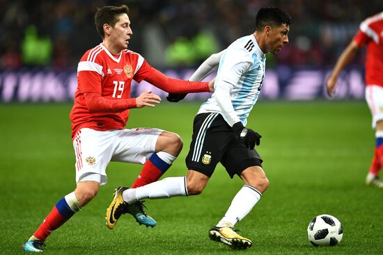 Football friendly Russia vs. Argentina