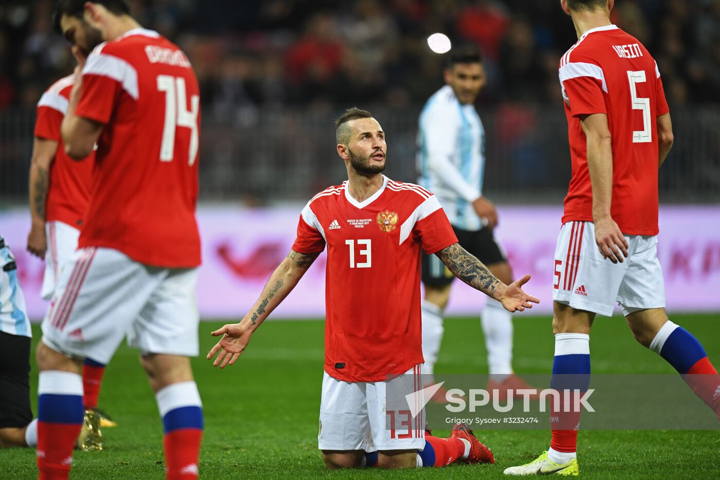 Football friendly Russia vs. Argentina