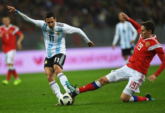 Football friendly Russia vs. Argentina