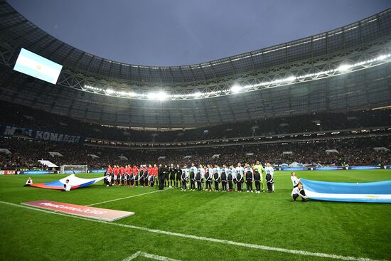 Football friendly Russia vs. Argentina