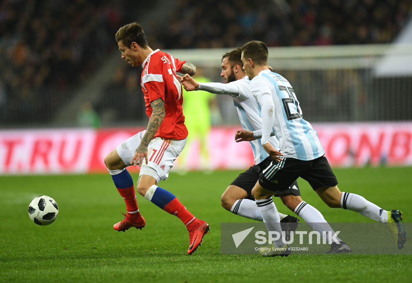 Football friendly Russia vs. Argentina