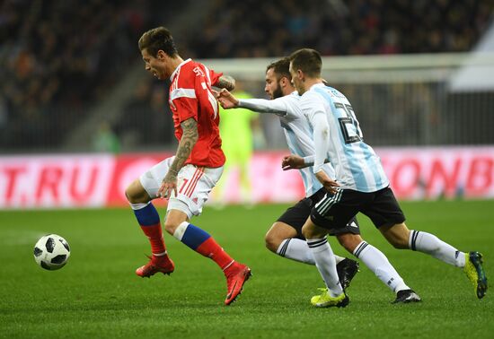 Football friendly Russia vs. Argentina