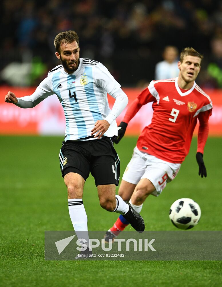 Football friendly Russia vs. Argentina