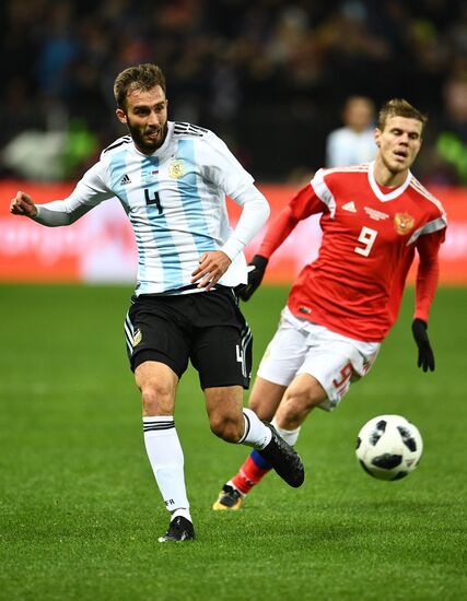 Football friendly Russia vs. Argentina