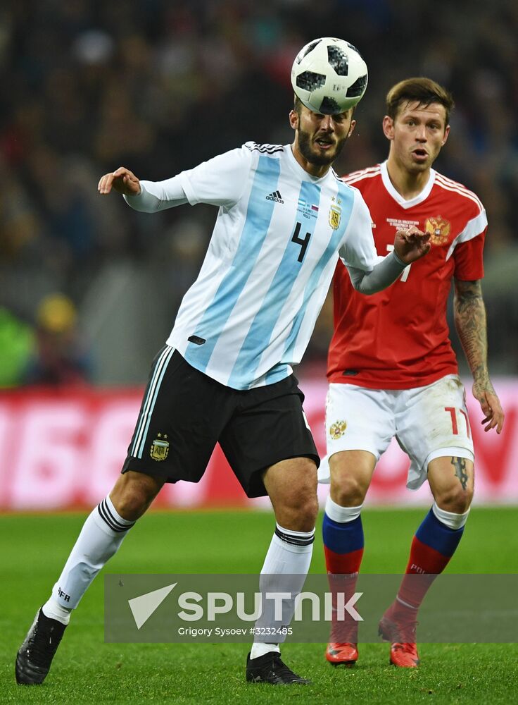 Football friendly Russia vs. Argentina