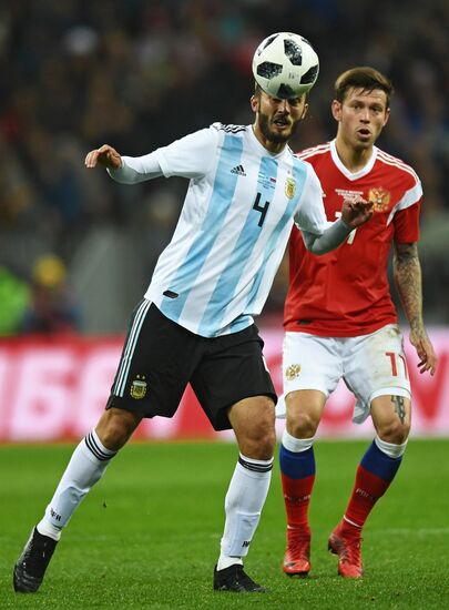 Football friendly Russia vs. Argentina