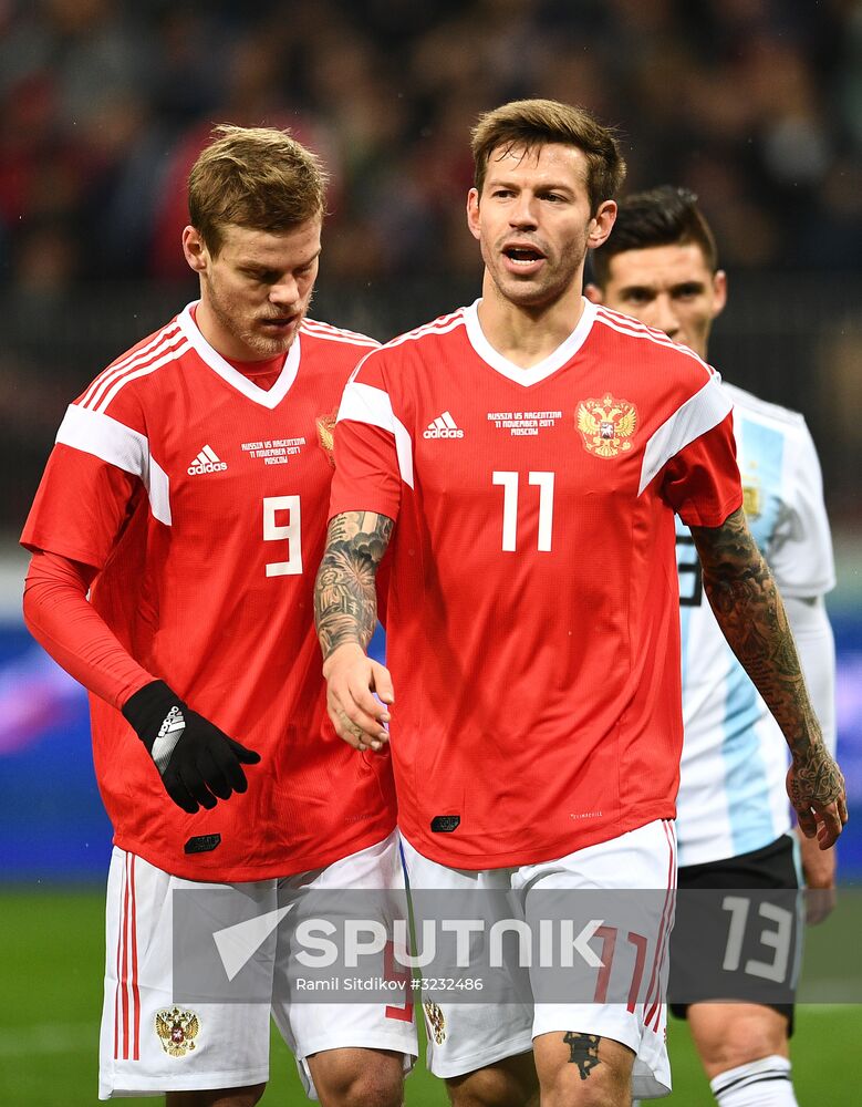 Football friendly Russia vs. Argentina