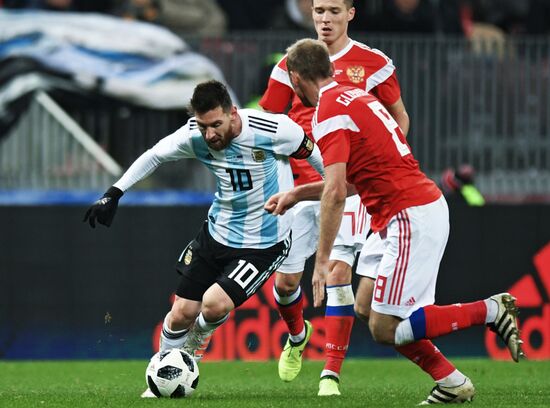 Football friendly Russia vs. Argentina