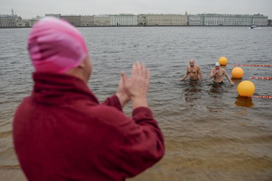 Ledostav winter swimming festival in St. Petersburg