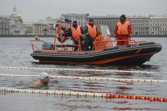 Ledostav winter swimming festival in St. Petersburg