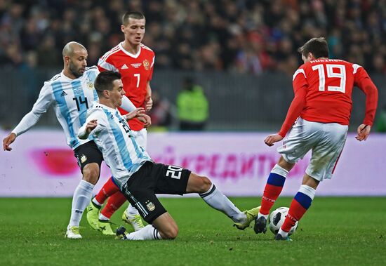 Football friendly Russia vs. Argentina