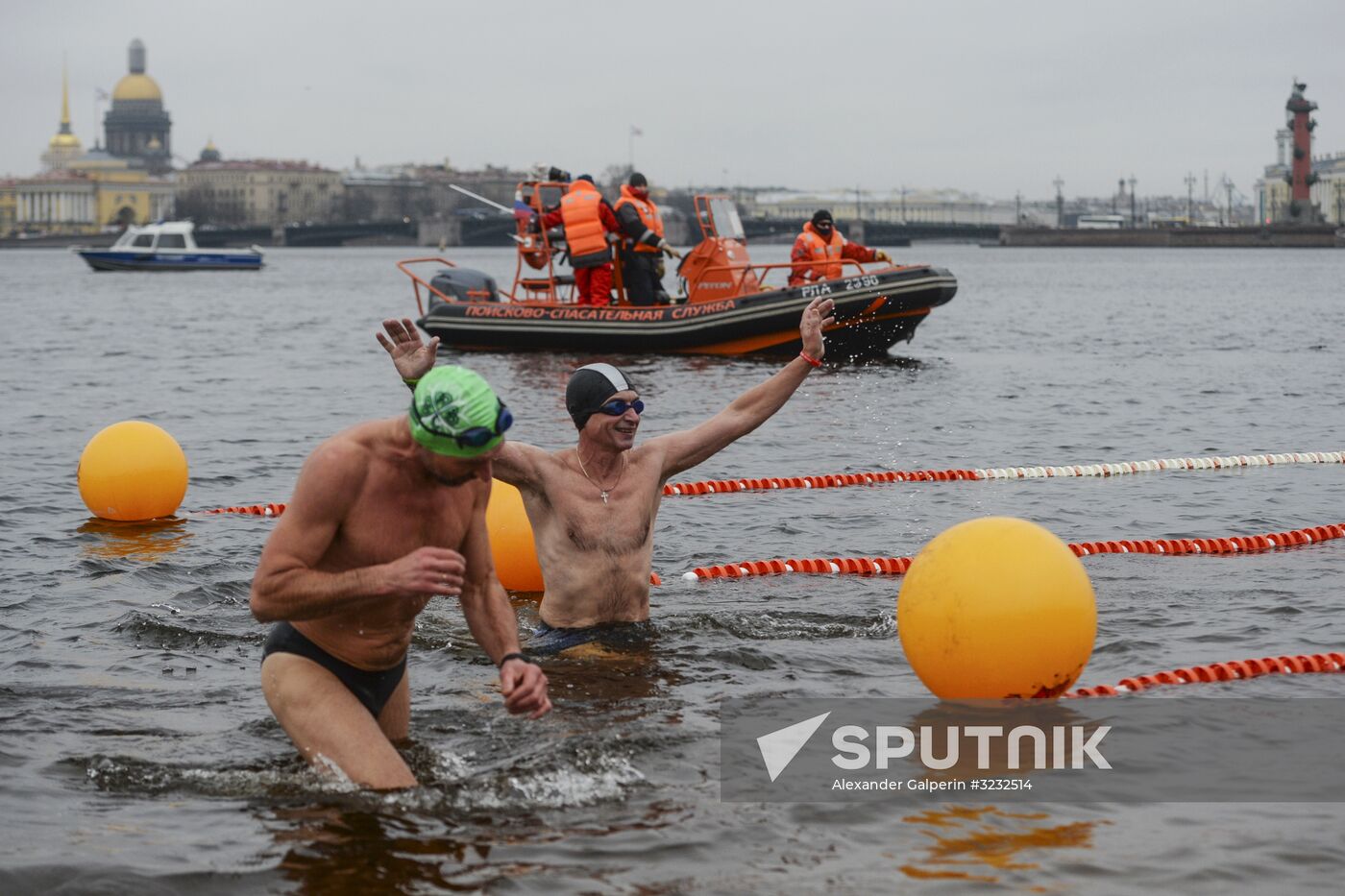 Ledostav winter swimming festival in St. Petersburg