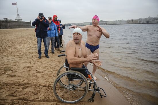 Ledostav winter swimming festival in St. Petersburg