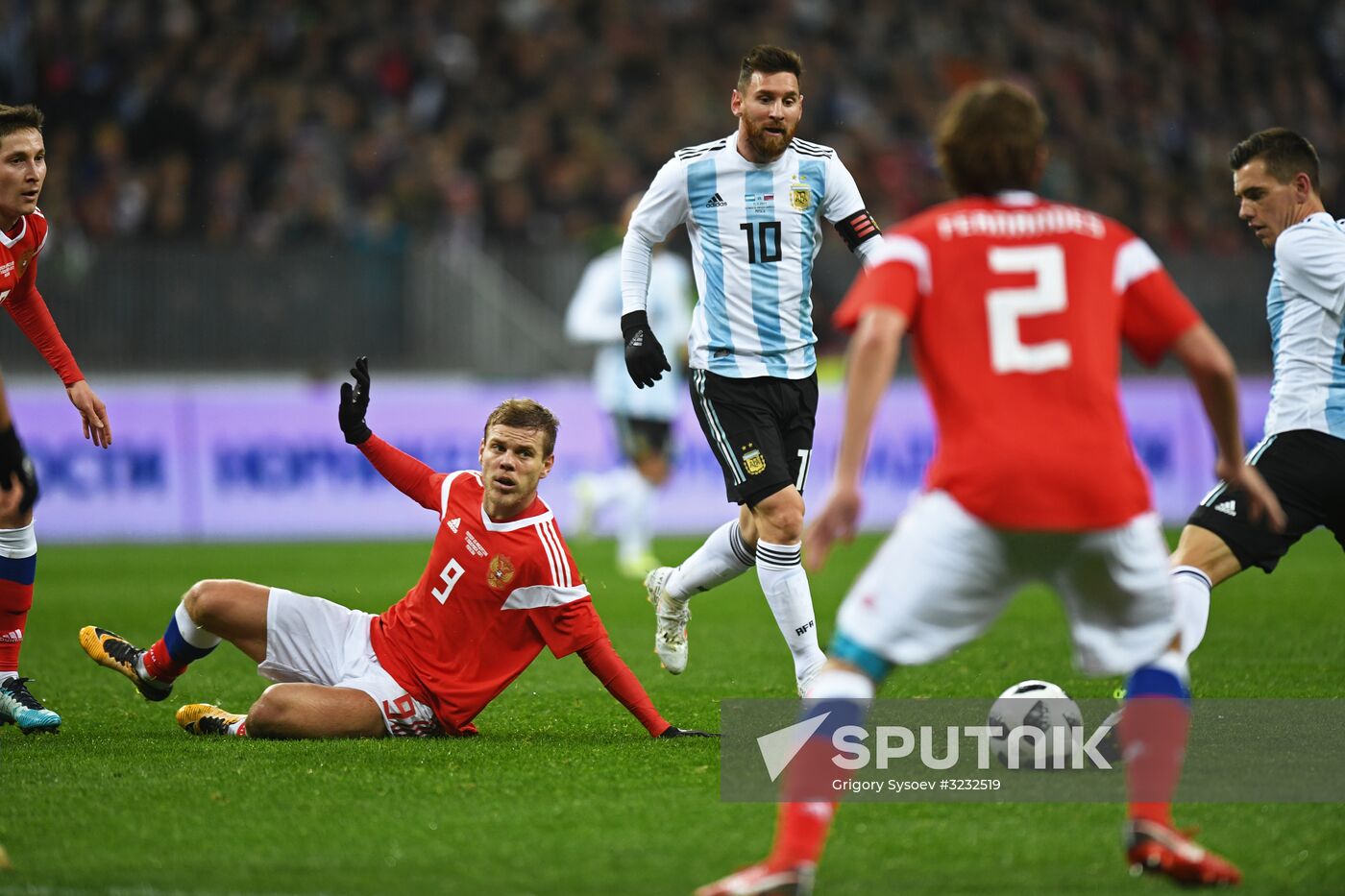 Football friendly Russia vs. Argentina