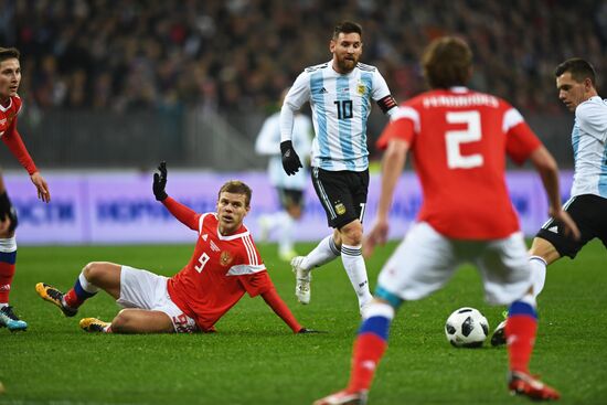 Football friendly Russia vs. Argentina