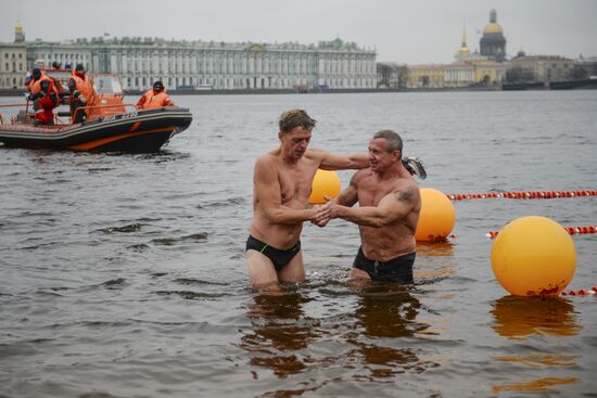 Ledostav winter swimming festival in St. Petersburg