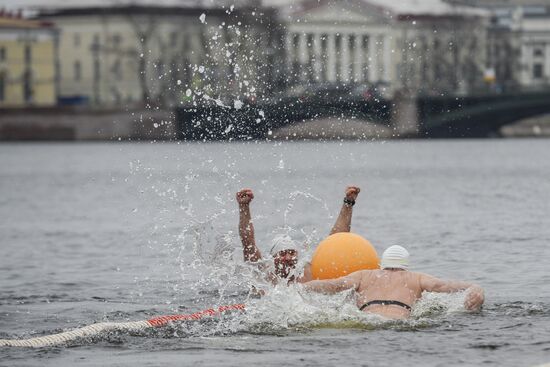 Ledostav winter swimming festival in St. Petersburg