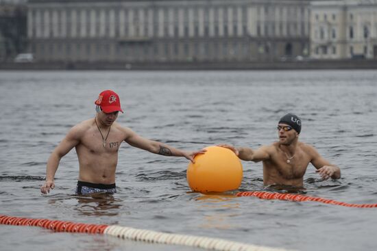 Ledostav winter swimming festival in St. Petersburg