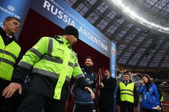 Football friendly Russia vs. Argentina