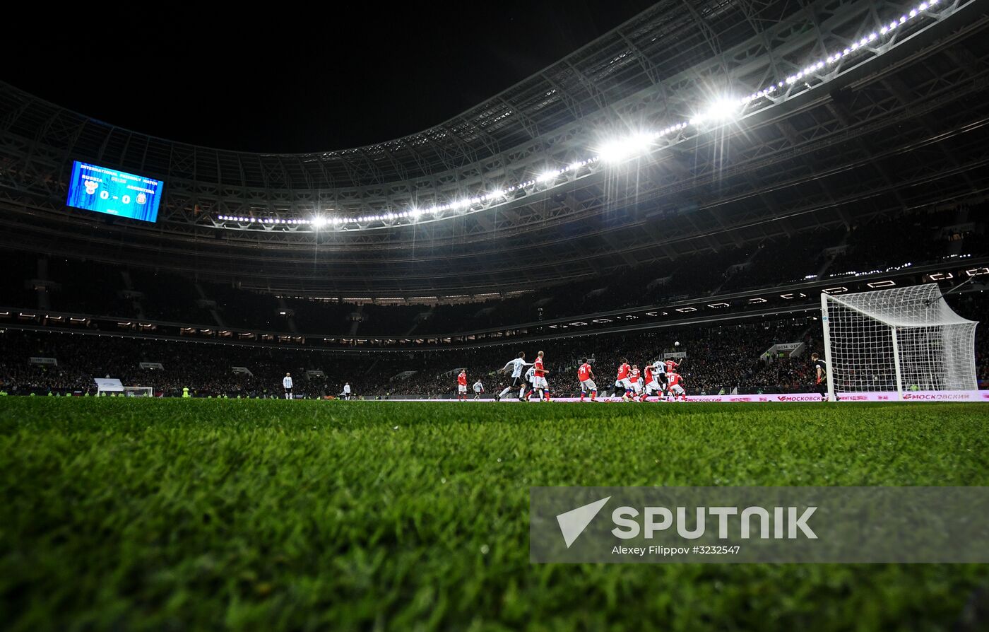 Football friendly Russia vs. Argentina