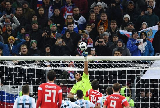 Football friendly Russia vs. Argentina