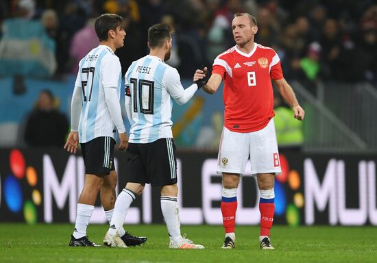 Football friendly Russia vs. Argentina