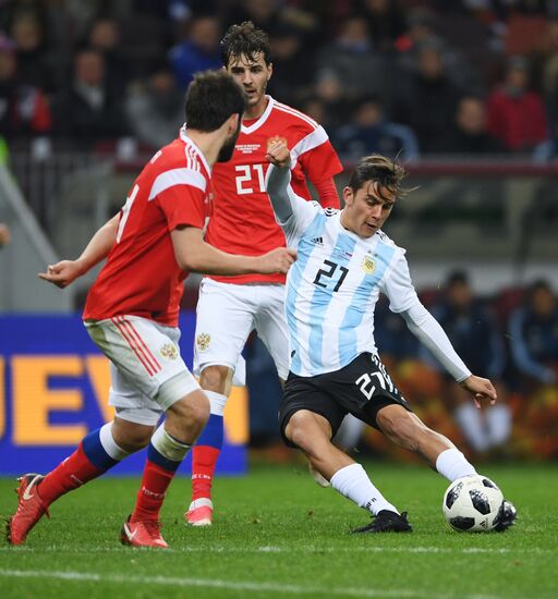 Football friendly Russia vs. Argentina