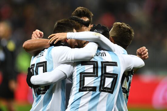 Football friendly Russia vs. Argentina