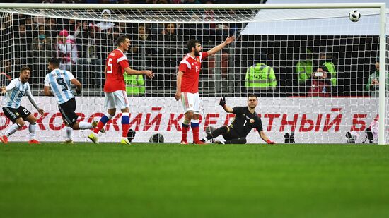 Football friendly Russia vs. Argentina