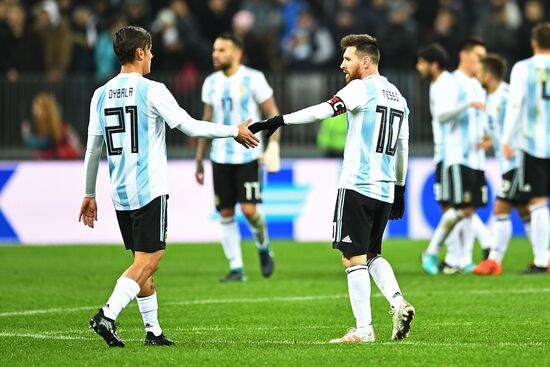 Football friendly Russia vs. Argentina