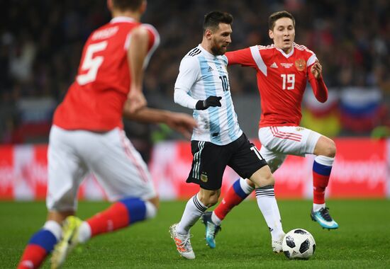 Football friendly Russia vs. Argentina