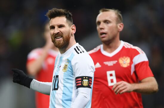 Football friendly Russia vs. Argentina