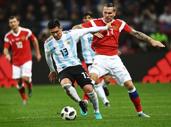 Football friendly Russia vs. Argentina