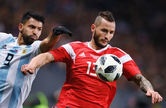 Football friendly Russia vs. Argentina