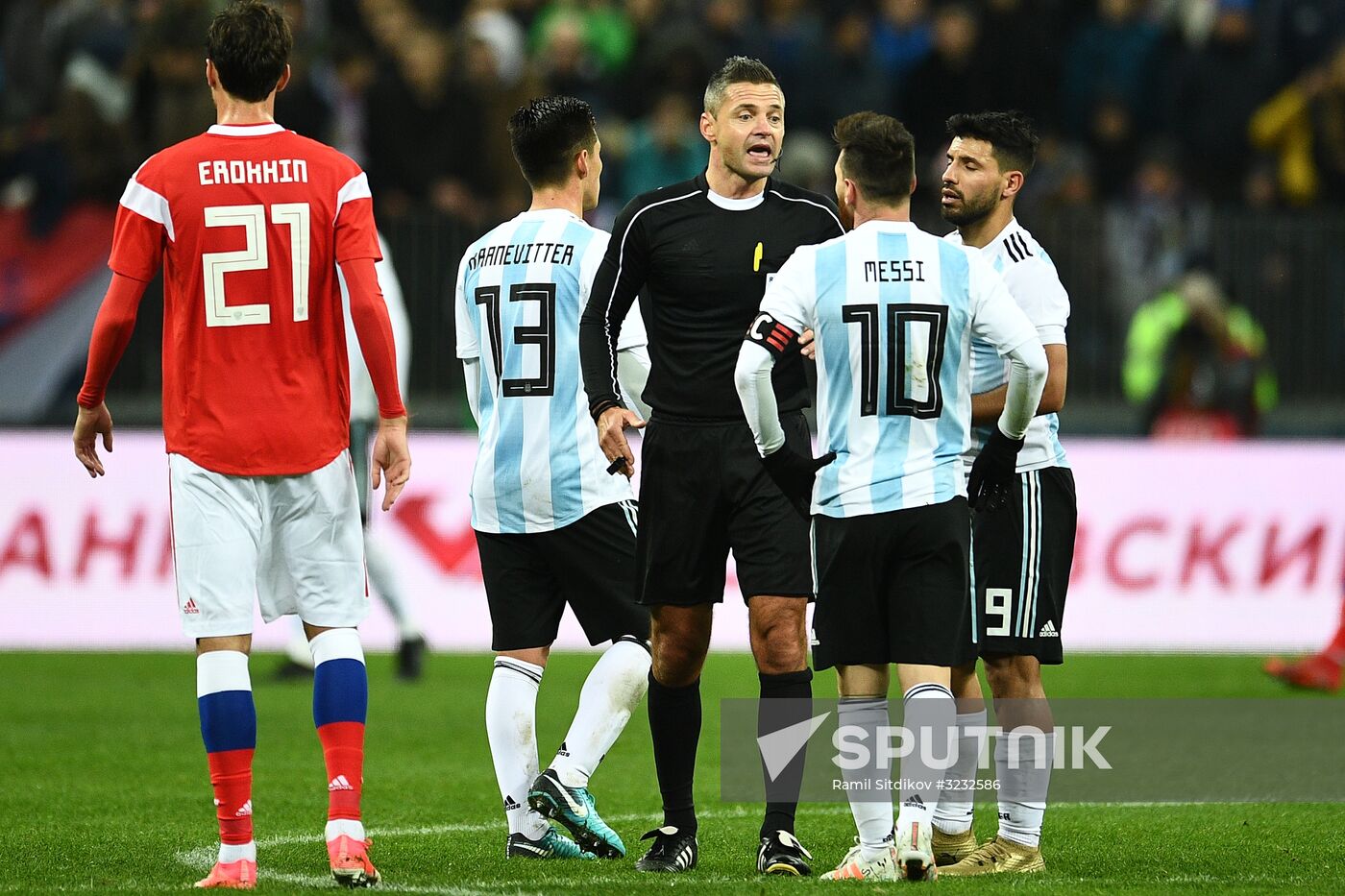 Football friendly Russia vs. Argentina