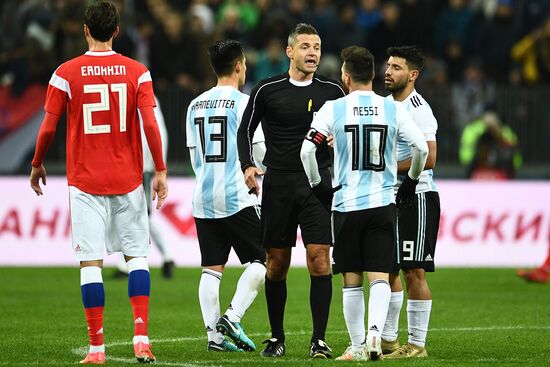 Football friendly Russia vs. Argentina