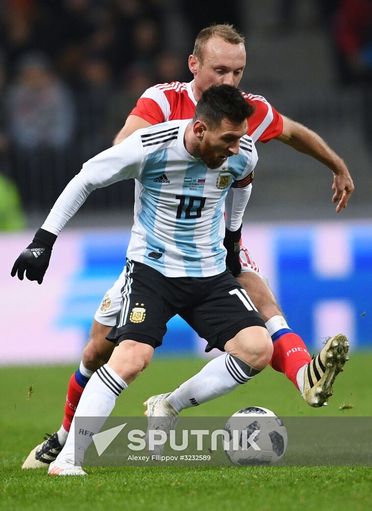 Football friendly Russia vs. Argentina