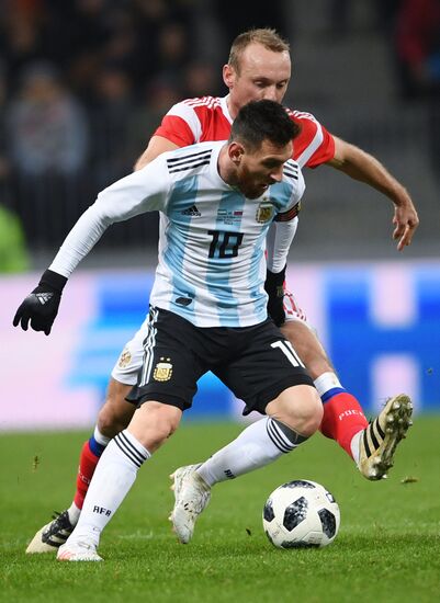 Football friendly Russia vs. Argentina