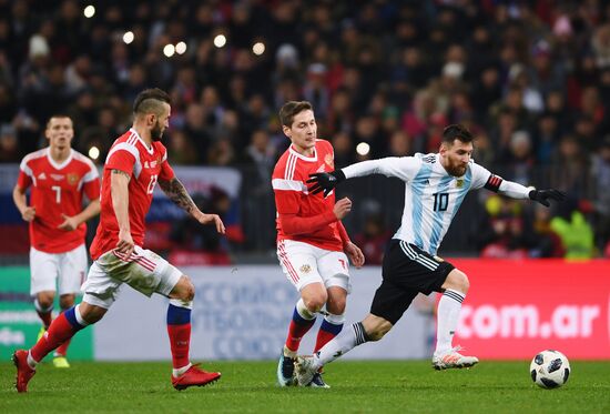 Football friendly Russia vs. Argentina