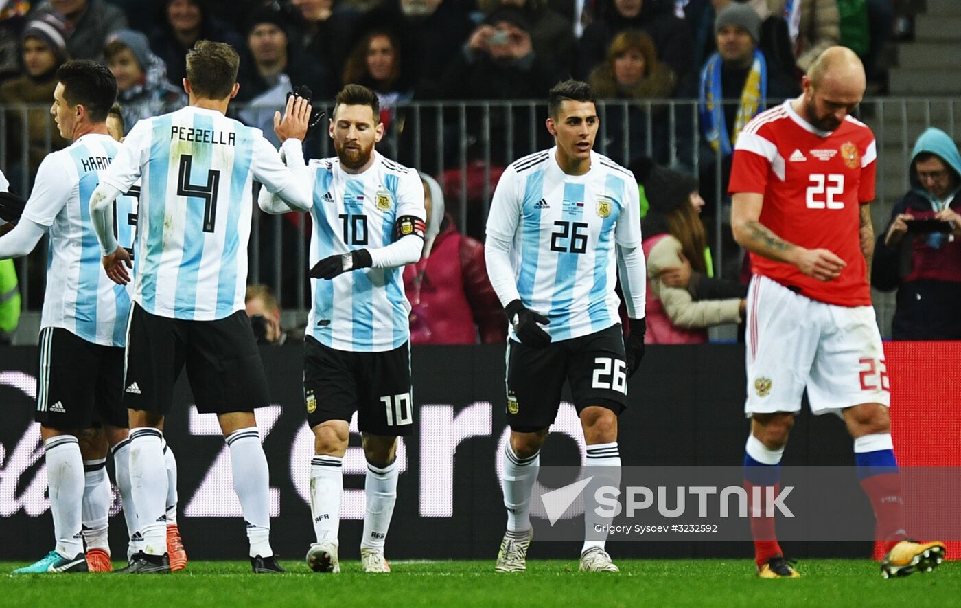Football friendly Russia vs. Argentina