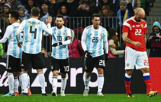 Football friendly Russia vs. Argentina