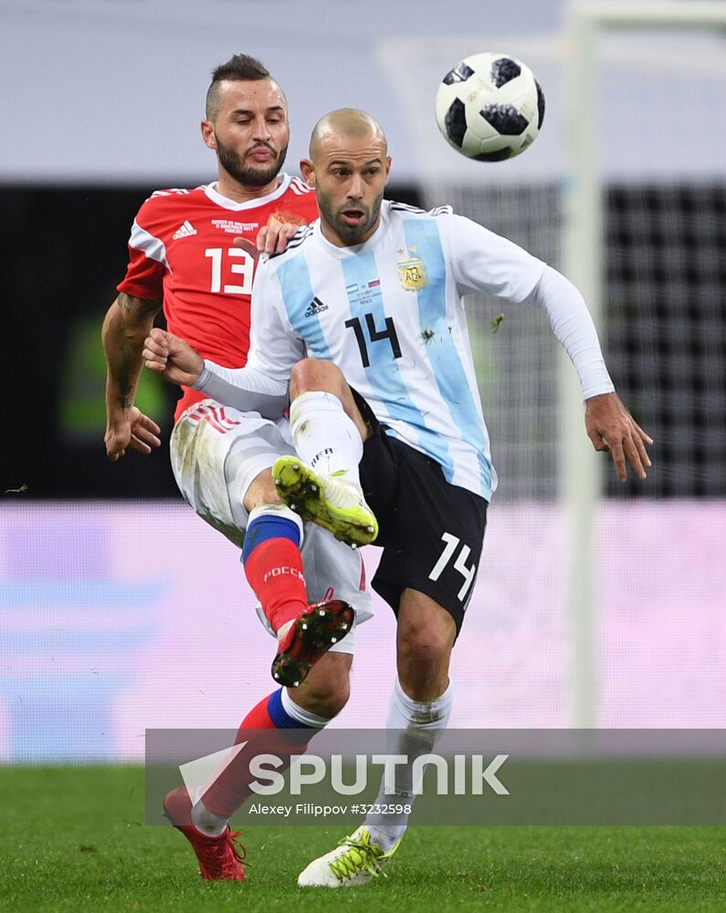 Football friendly Russia vs. Argentina