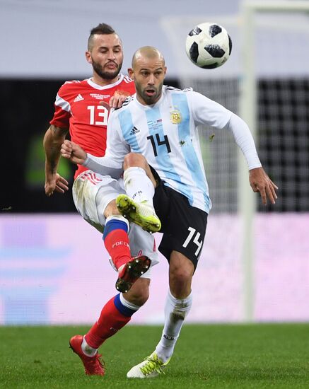 Football friendly Russia vs. Argentina