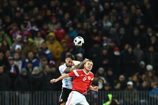 Football friendly Russia vs. Argentina