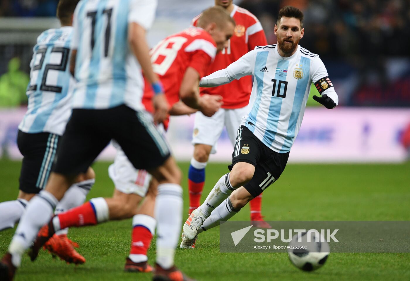 Football friendly Russia vs. Argentina