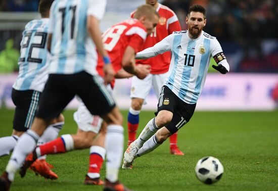 Football friendly Russia vs. Argentina